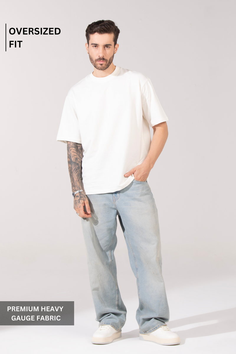 Oversized Heavyweight Essential Tee - Pure
