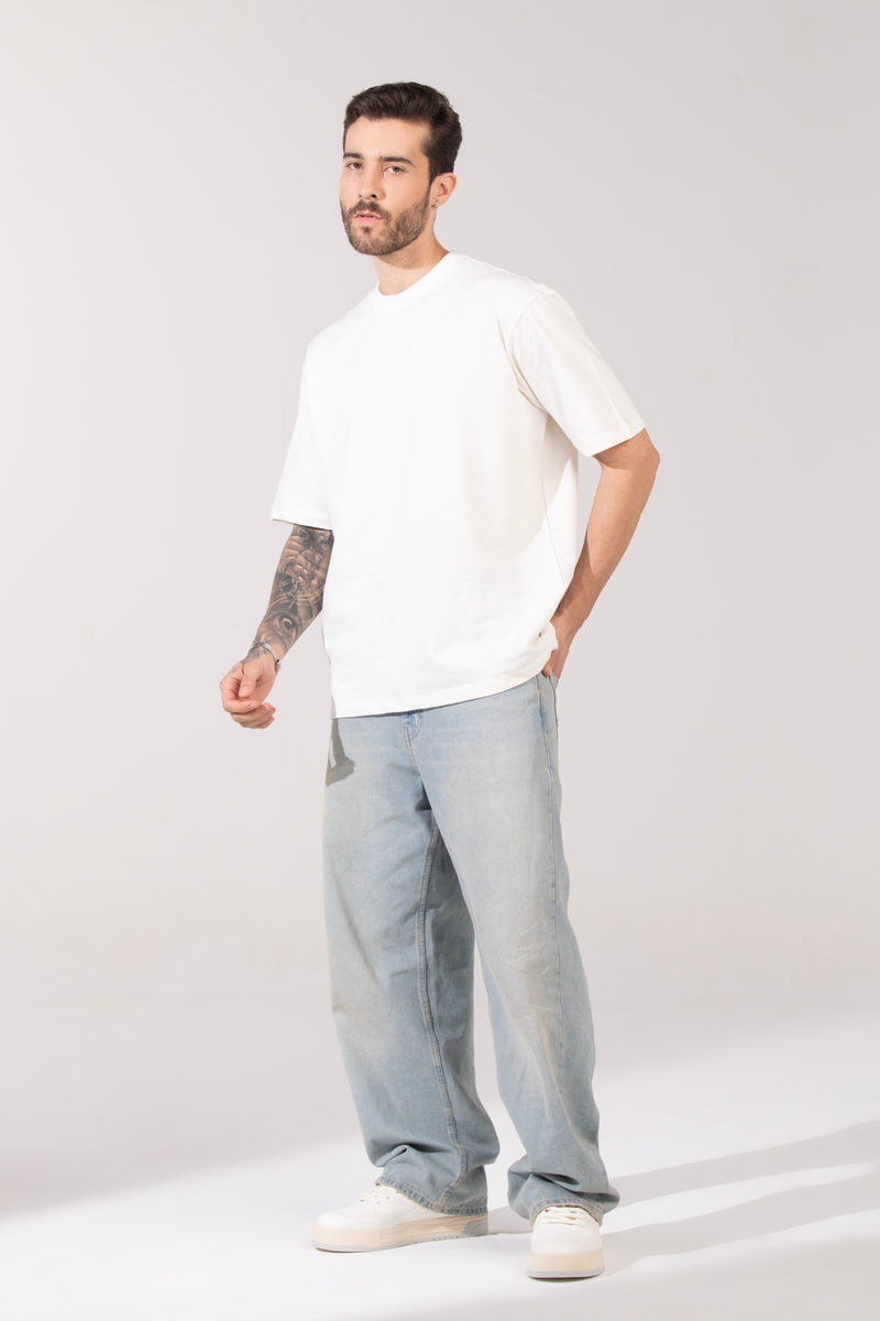 Oversized Heavyweight Essential Tee - Pure