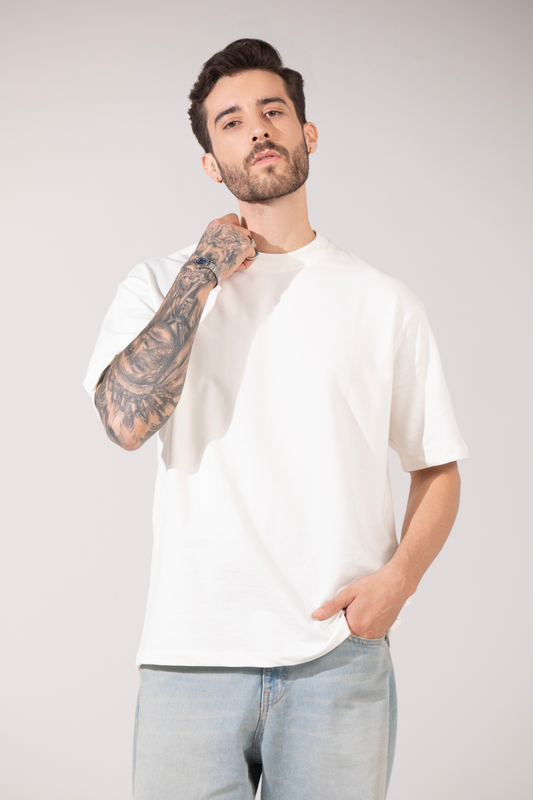 Oversized Heavyweight Essential Tee - Pure