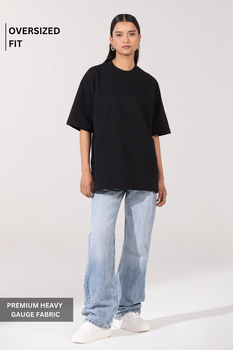 Oversized Essential Tee - Noir