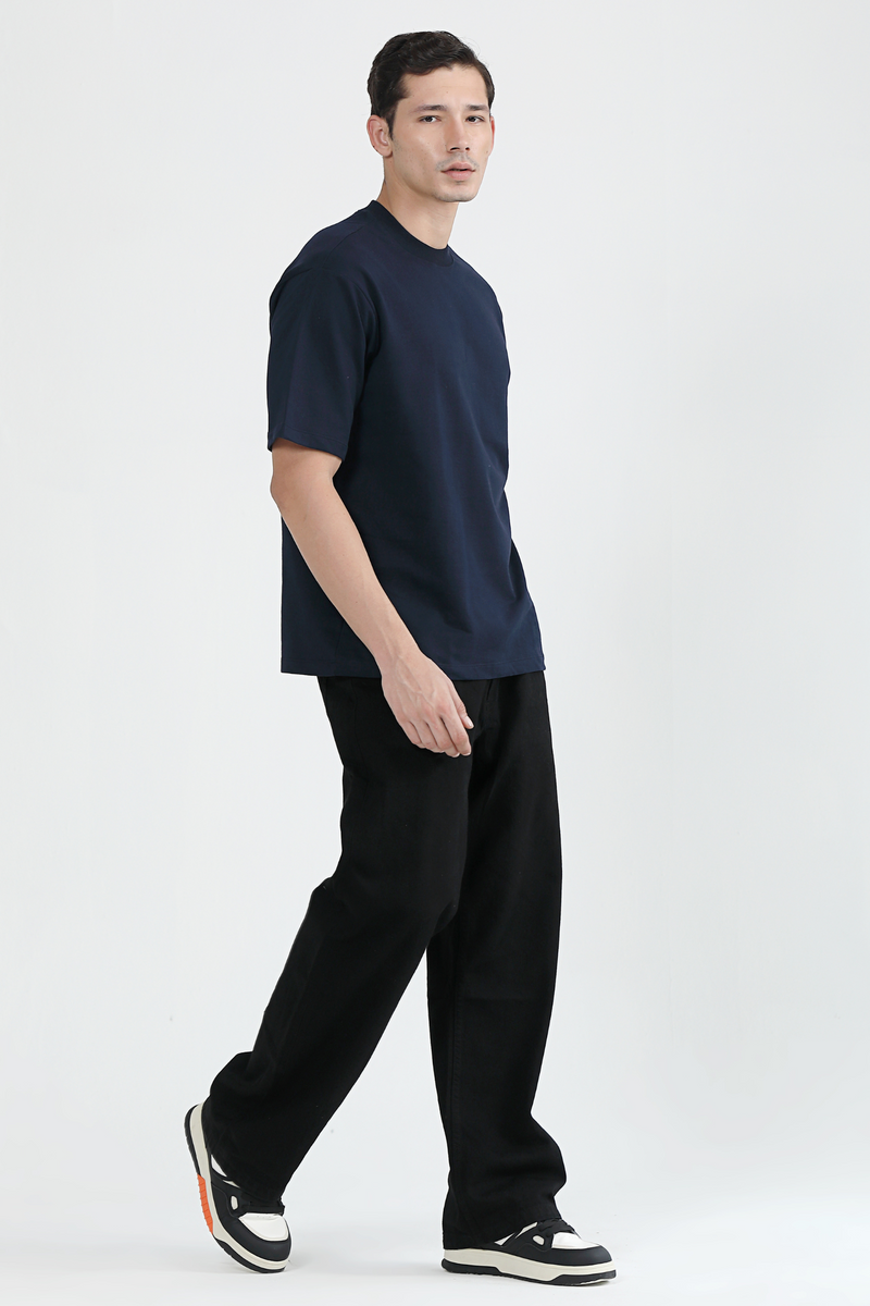 Oversized Heavyweight Essential Tee - Midnight