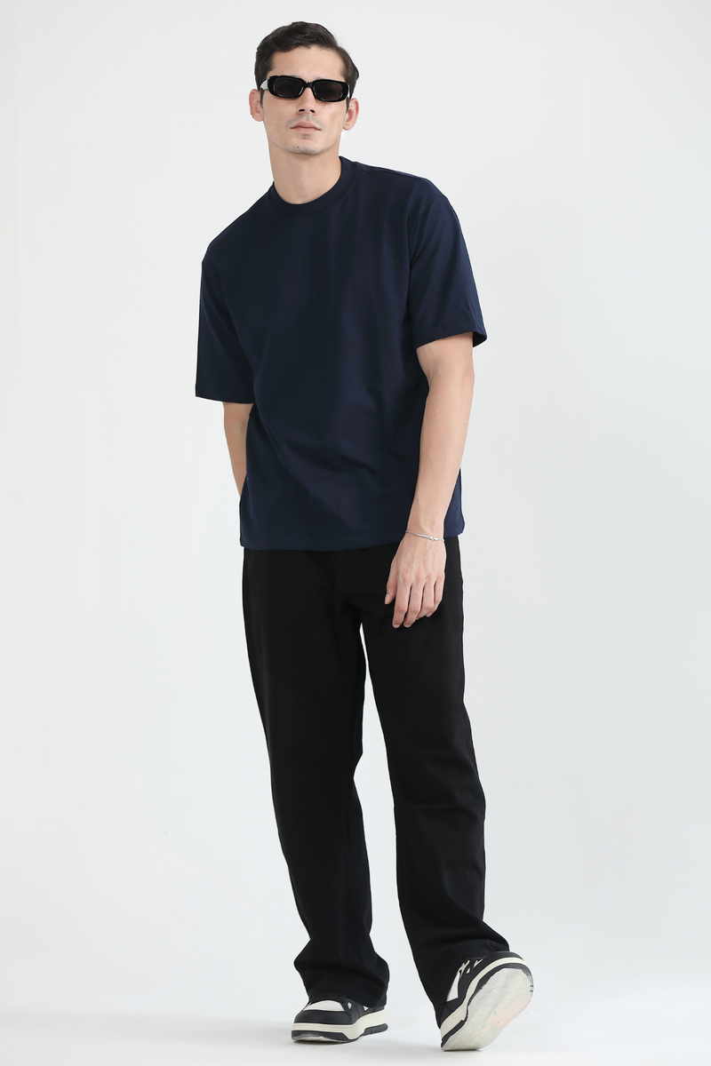 Oversized Heavyweight Essential Tee - Midnight