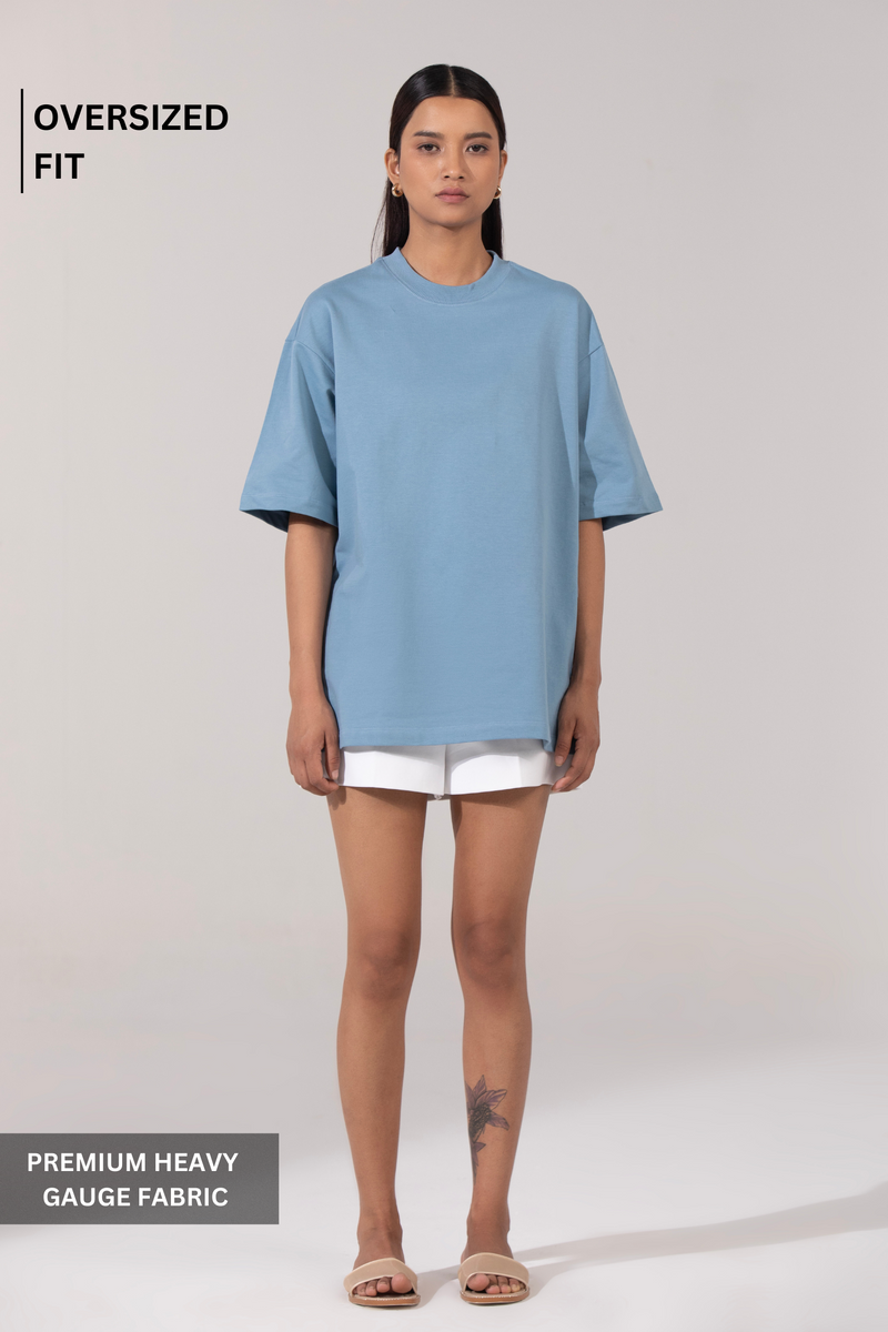 Oversized Essential Tee - Sky