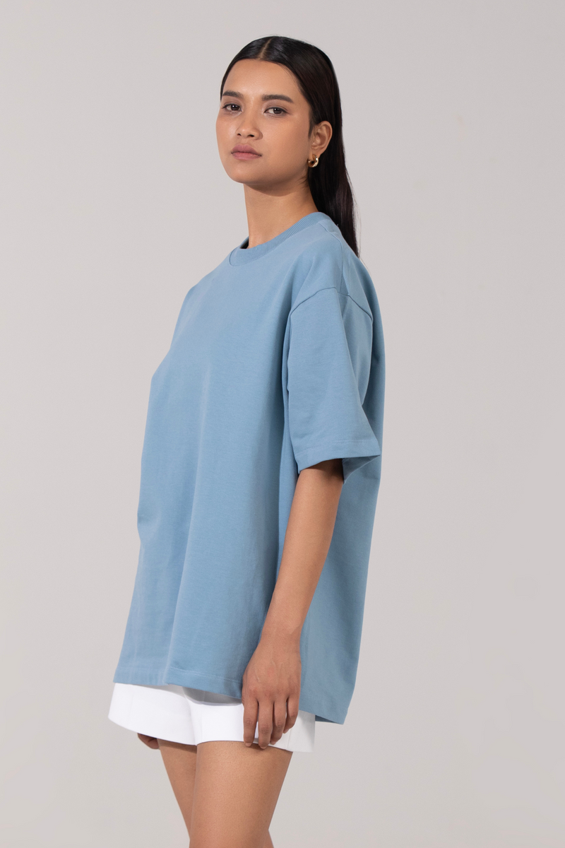 Oversized Essential Tee - Sky