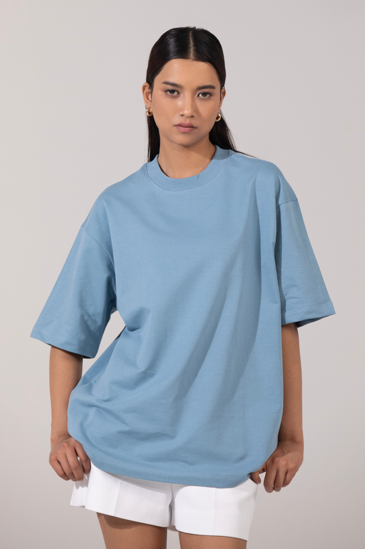 Oversized Essential Tee - Sky