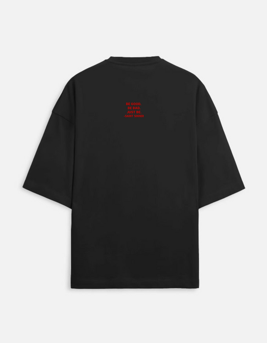 Just Be Embroidered Oversized Tee