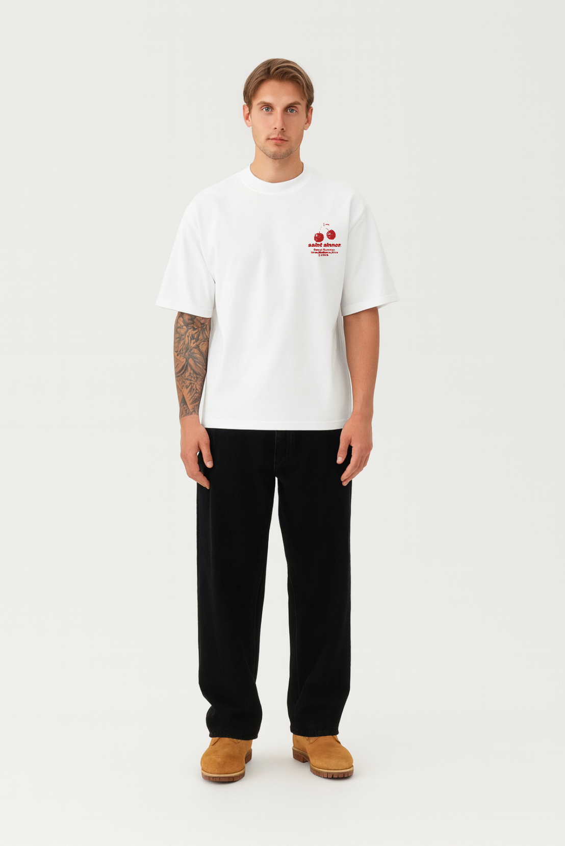 Cherry Summer Oversized Tee - Pure