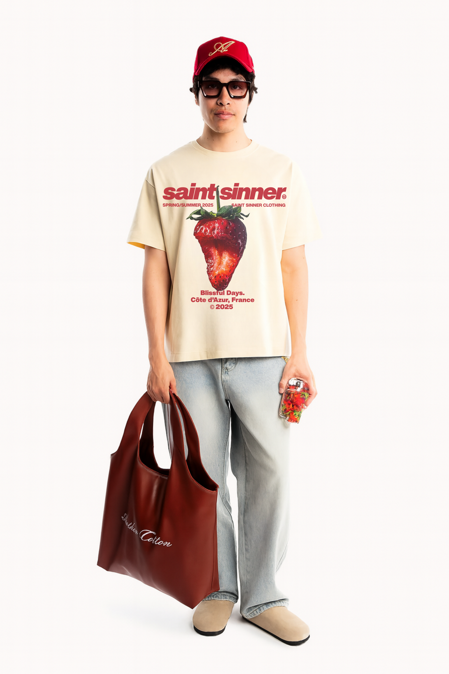 Strawberry Days Oversized Tee