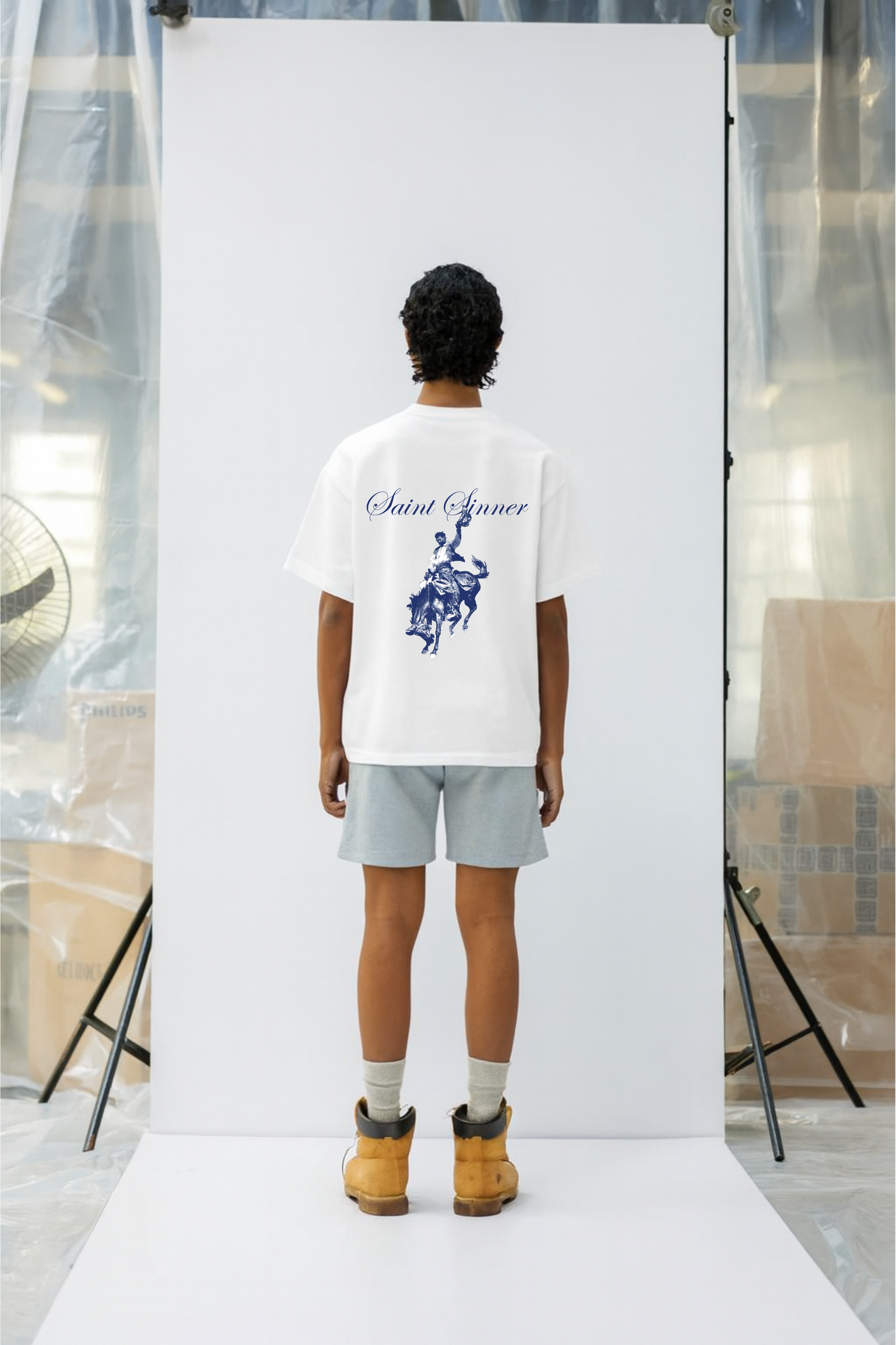 Horse Rider Oversized Tee - Pure