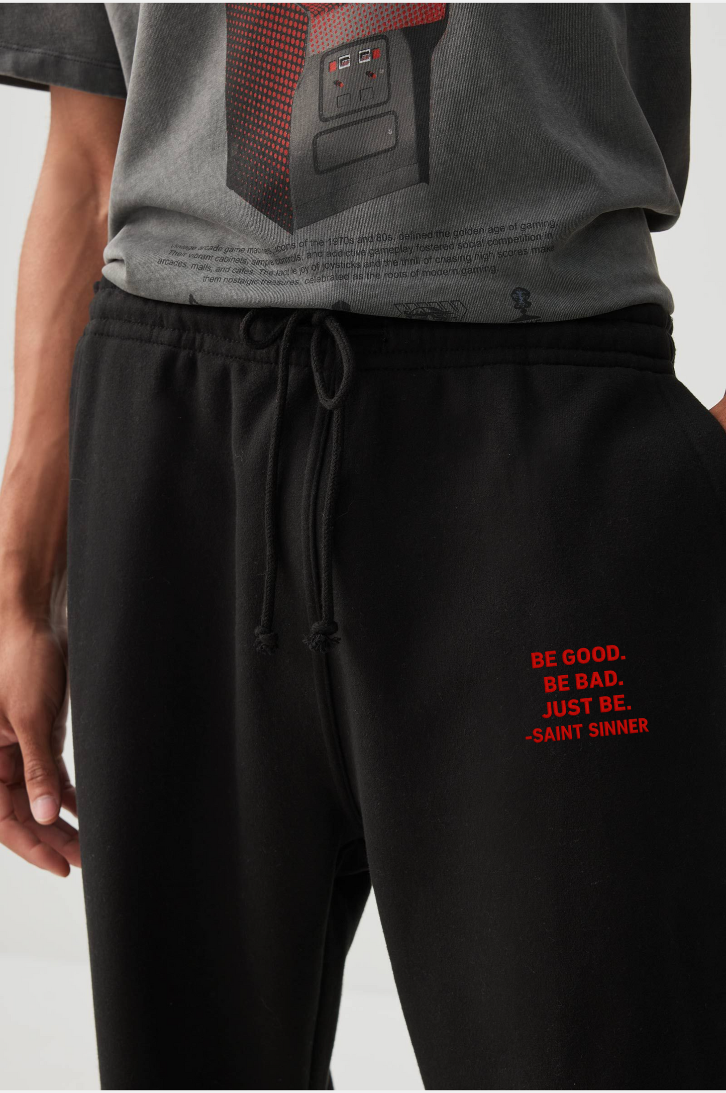 Be Good Be Bad Embroidered Sweatpants - Noir