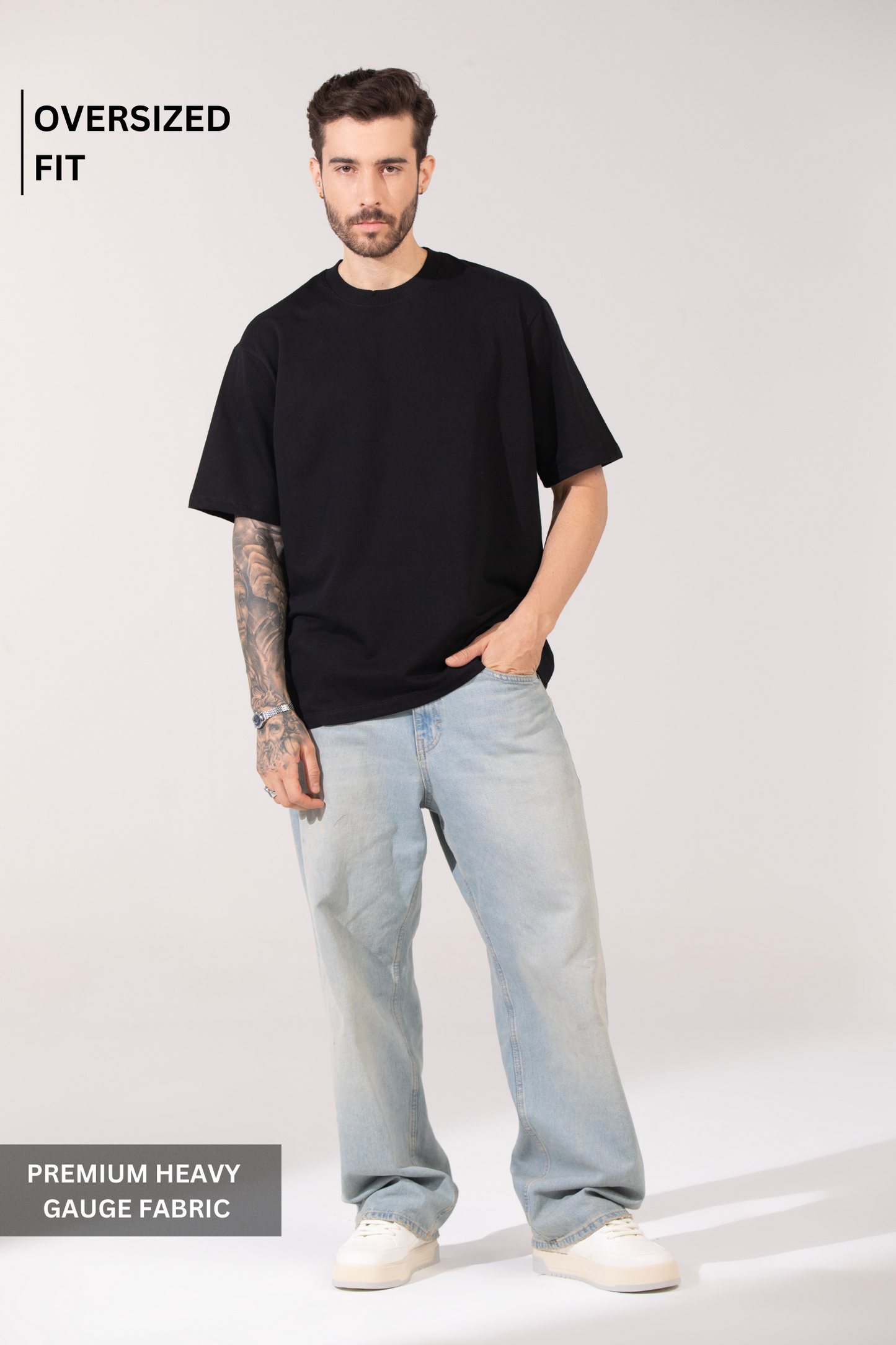 Oversized Heavyweight Essential Tee - Noir