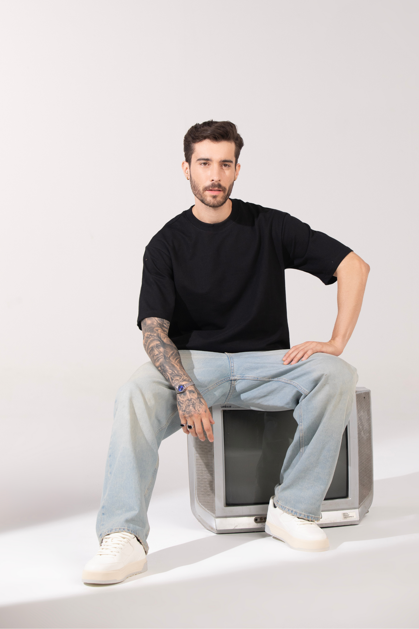 Oversized Heavyweight Essential Tee - Noir