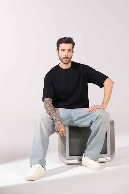 Oversized Heavyweight Essential Tee - Noir