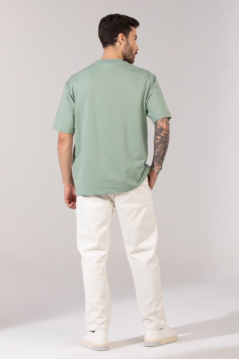 Oversized Heavyweight Essential Tee - Jade