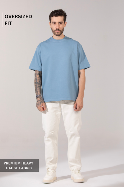 Oversized Heavyweight Essential Tee - Sky