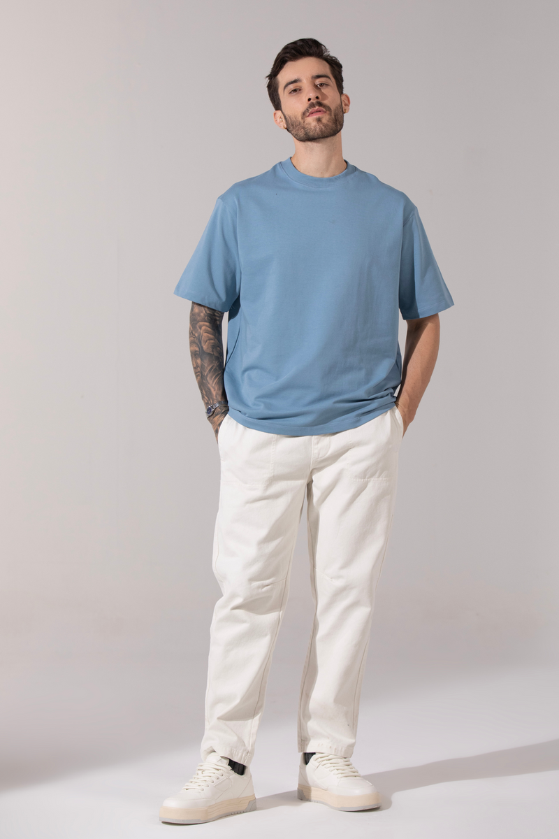 Oversized Heavyweight Essential Tee - Sky