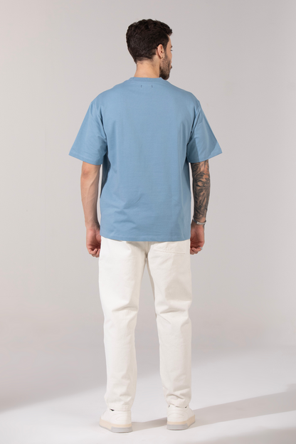 Oversized Heavyweight Essential Tee - Sky