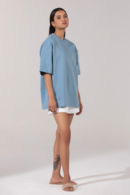 Oversized Essential Tee - Sky