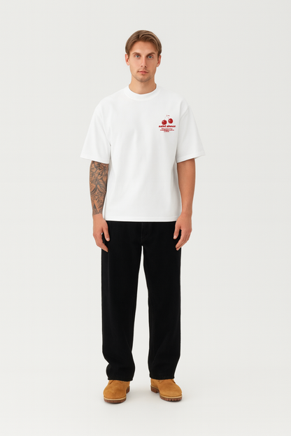 Cherry Summer Oversized Tee - Pure