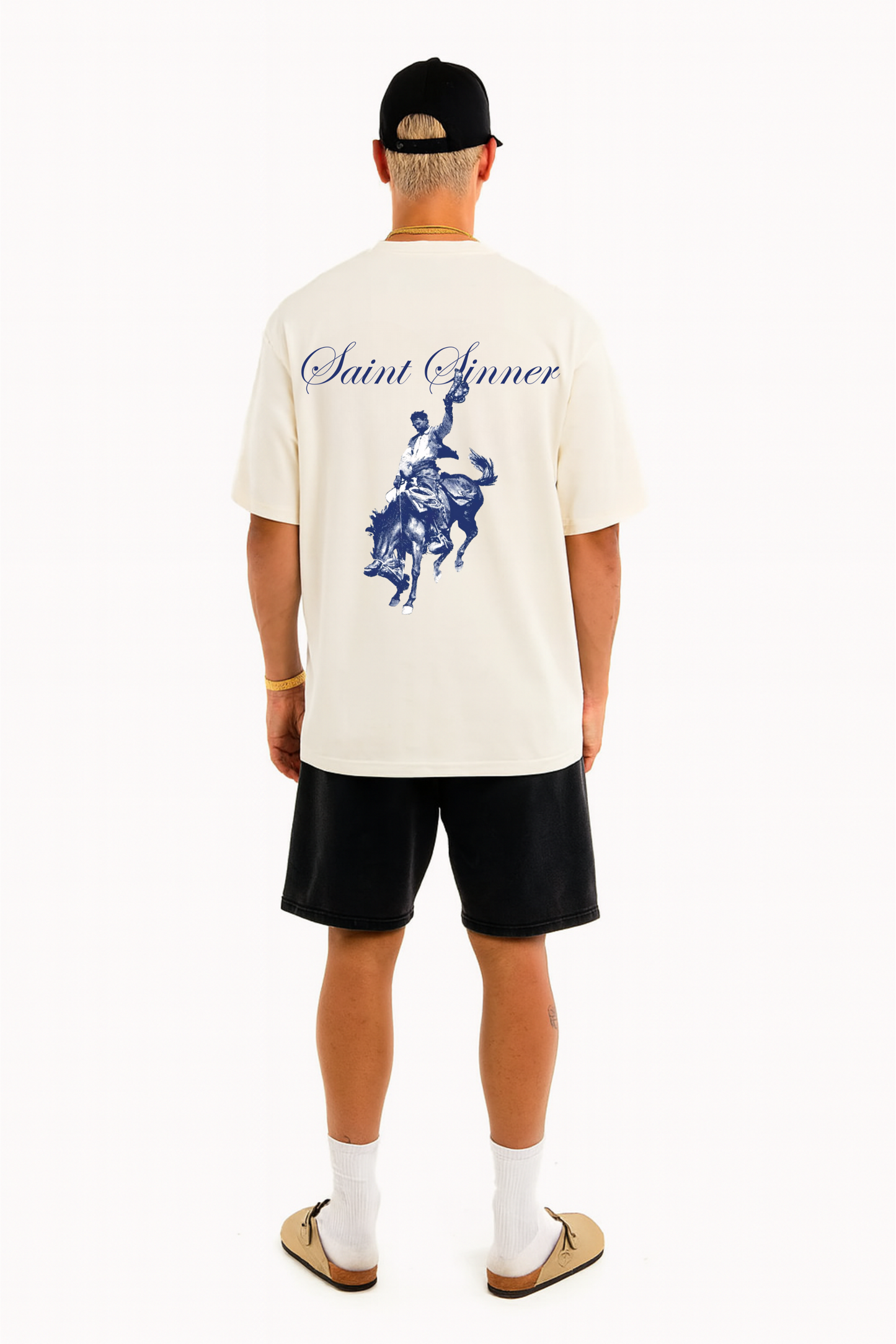 Horse Rider Oversized Tee - Ecru
