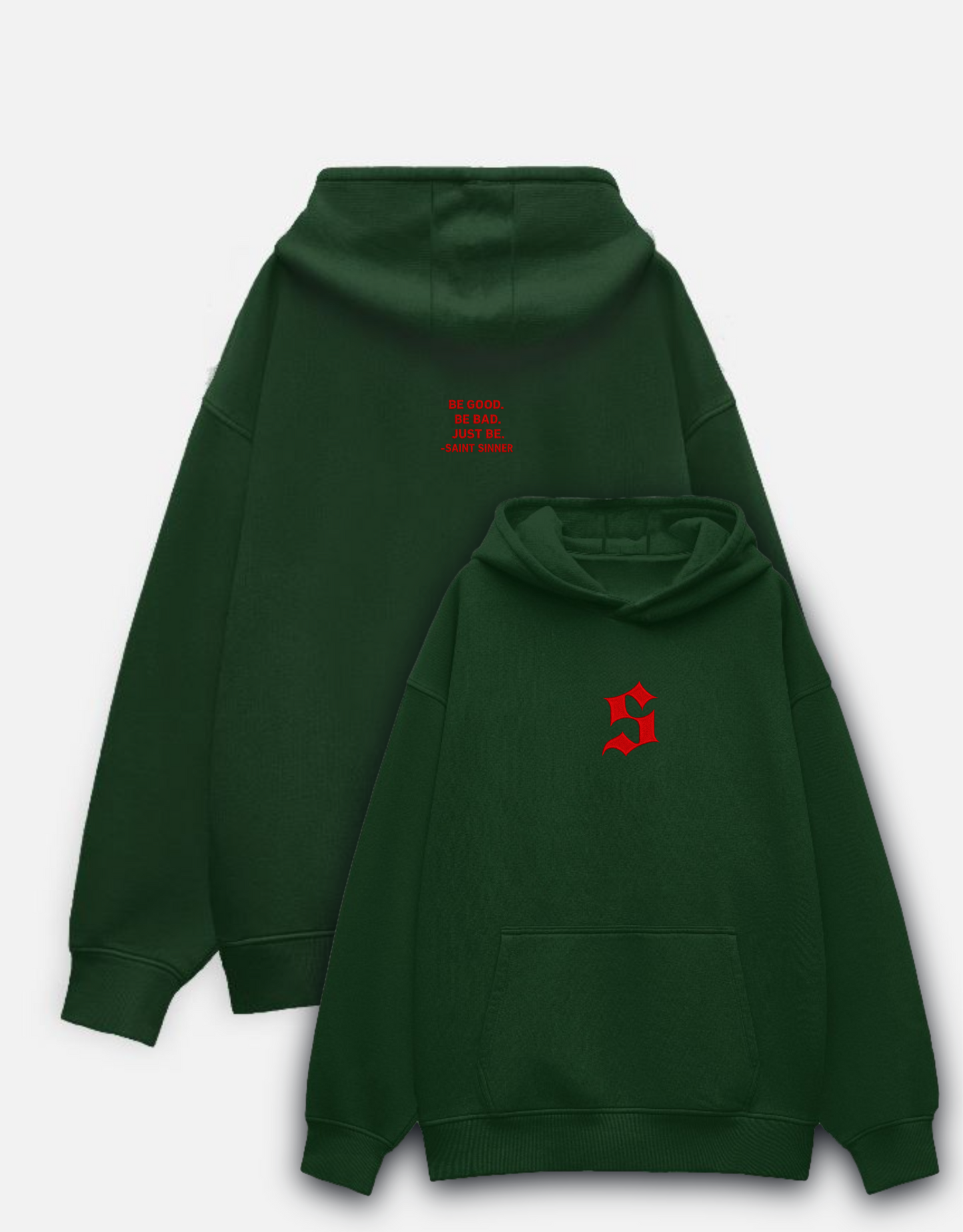 Saint Sinner Heavyweight Hoodie - Forest